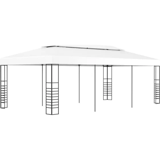 vidaXL pavillontelt 6x3 m, hvid 180 g/m