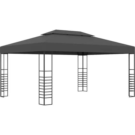vidaXL pavillon 3x4 m antracitgrå (180 g/m²)