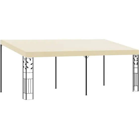 vidaXL vægmonteret pavillon 6x3x2,5 m creme