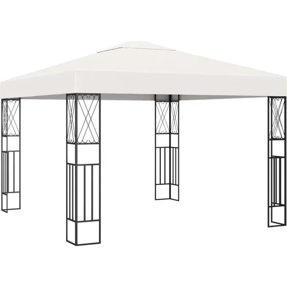 vidaXL pavillon 3x3 m stof cremefarvet