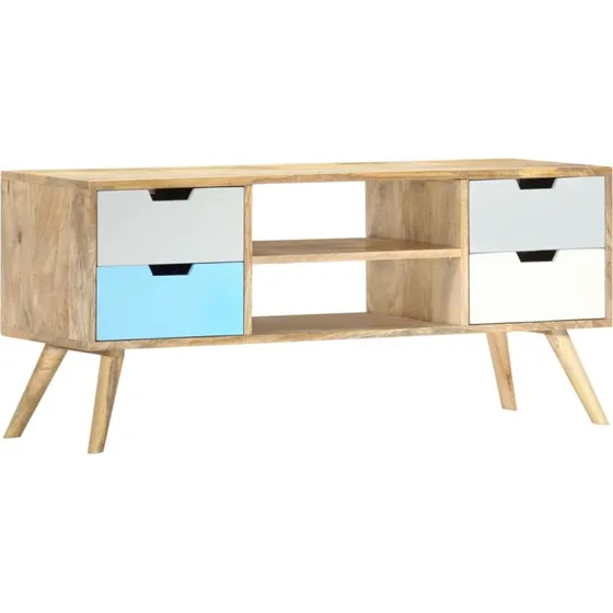 vidaXL TV-skab i massivt mangotræ 110x35x48 cm