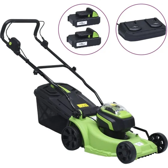 vidaXL ledningsfri plneklipper 2x20V 2000 mAh Li-ion