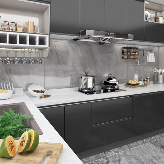 vidaXL selvklbende mbelfolie 500x90 cm PVC - sort