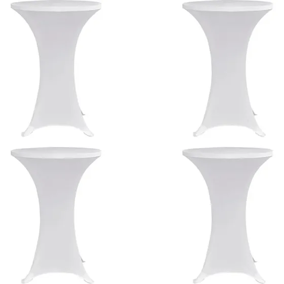 vidaXL overtrk til stbord 60 cm, 4 stk. - hvid stretch