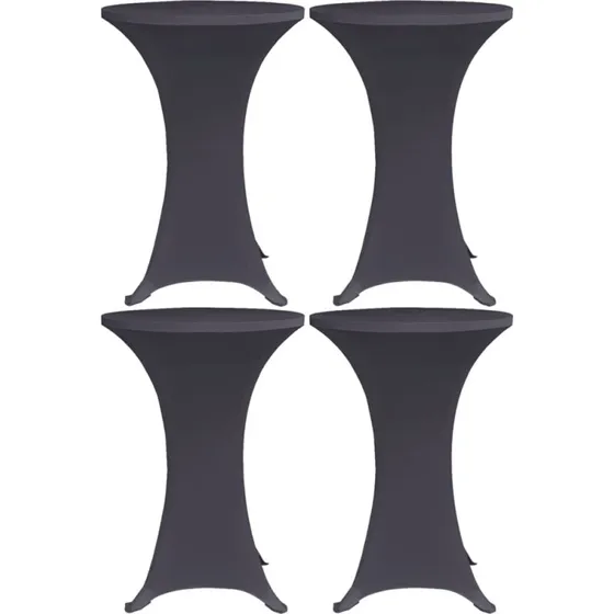 vidaXL bordovertrk i stretch 4 stk. 60 cm antracitgr