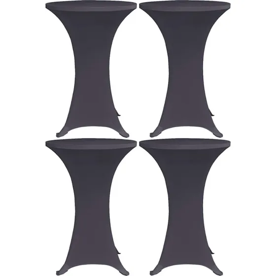 vidaXL stretch bordovertrk 4 stk. 80 cm antracitgr
