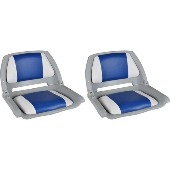 vidaXL bdsder 2 stk. foldbart rygln bl/hvid 41x51x48 cm