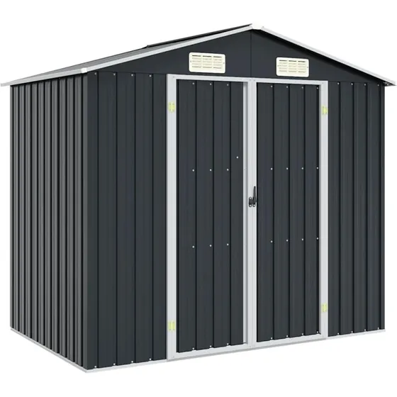 vidaXL haveskur 205x129x183 cm galvaniseret stål antracit