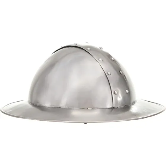 vidaXL middelalderlig ridderhjelm (Kettle Hat) 18-gauge stl, slv
