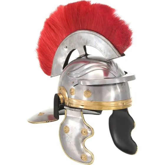 vidaXL Romersk soldaterhjelm i antikt stl, slv (18 gauge)