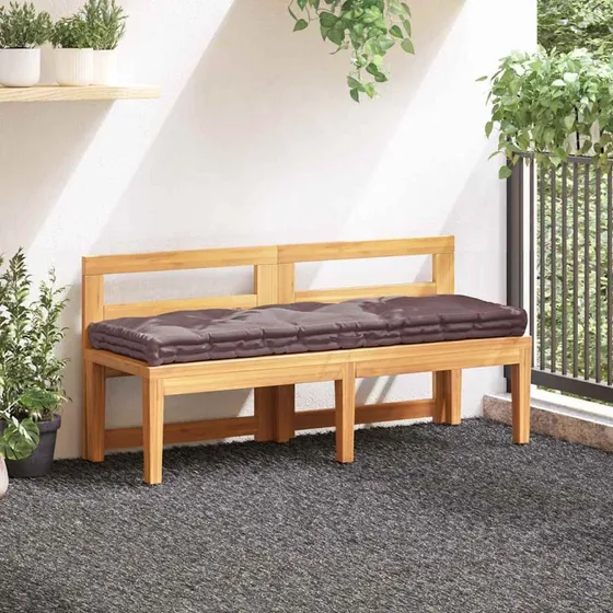 vidaXL hynde til pallesofa 120x40x7 cm 100% bomuld, grbrun