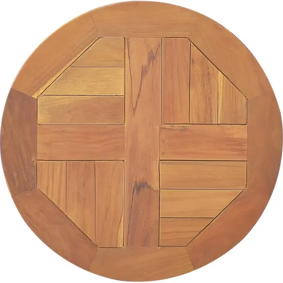 Massiv teak bordplade 2,5 cm rund 40 cm