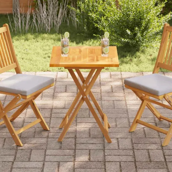 vidaXL bordplade 60x60x2,5 cm massivt teaktr