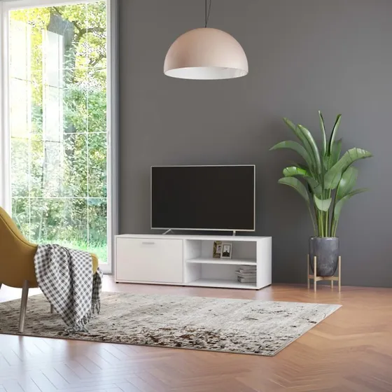 vidaXL TV-bord 120x34x37 cm konstrueret træ – hvid