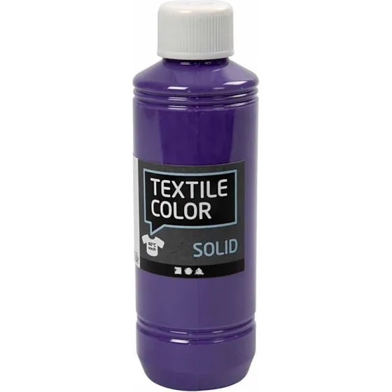 Textile Solid dækkende tekstilmaling, hvid, 250 ml