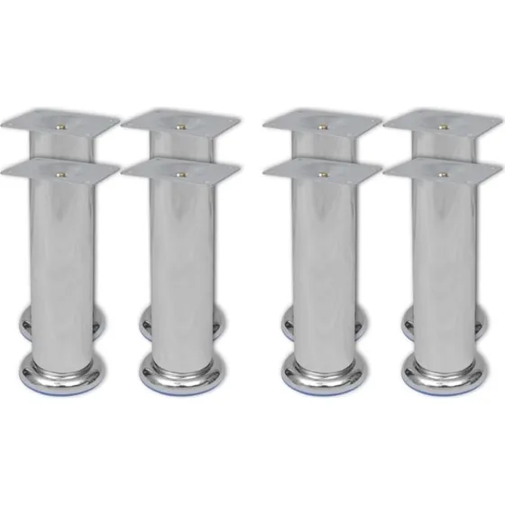 vidaXL runde sofaben i krom 8 stk. 180 mm