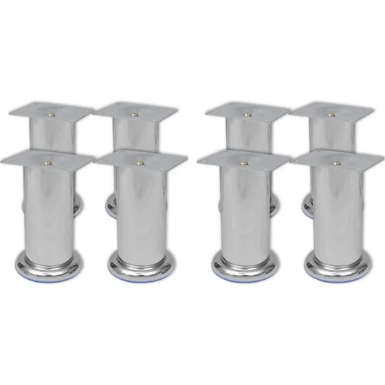 vidaXL runde sofaben i krom 8 stk. 120 mm