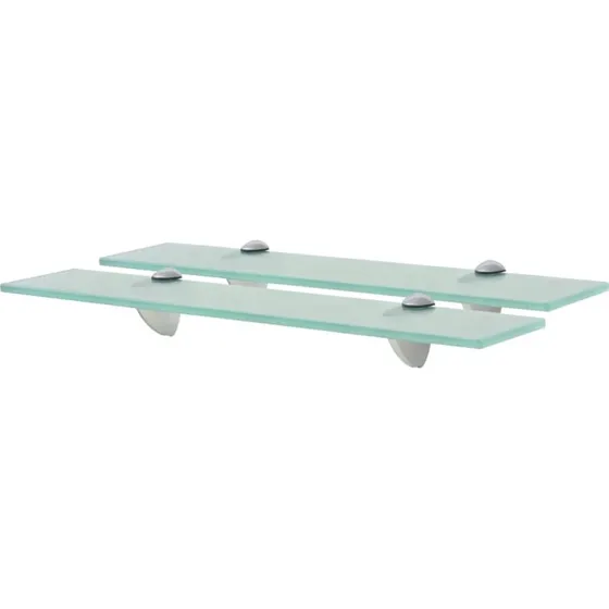 vidaXL svævehylde i hærdet glas 2 stk. 50x10 cm (8 mm)