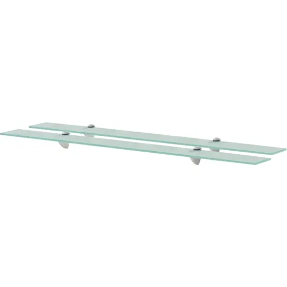 vidaXL svævehylder 2 stk 100x10 cm 8 mm transparent glas