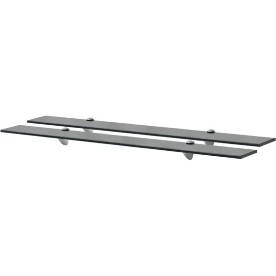 vidaXL svævehylde 2 stk. 90 x 10 cm 8 mm sort glas