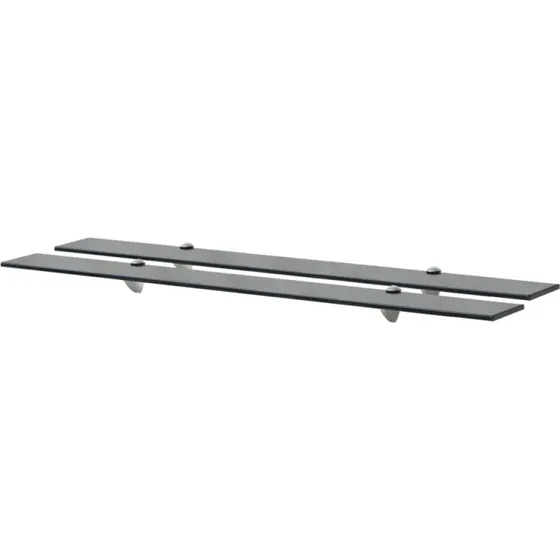 vidaXL svævehylder 2 stk. 100 x 10 cm 8 mm sort glas
