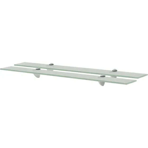 vidaXL svævehylder 2 stk. 80 x 10 cm 8 mm hvidt glas