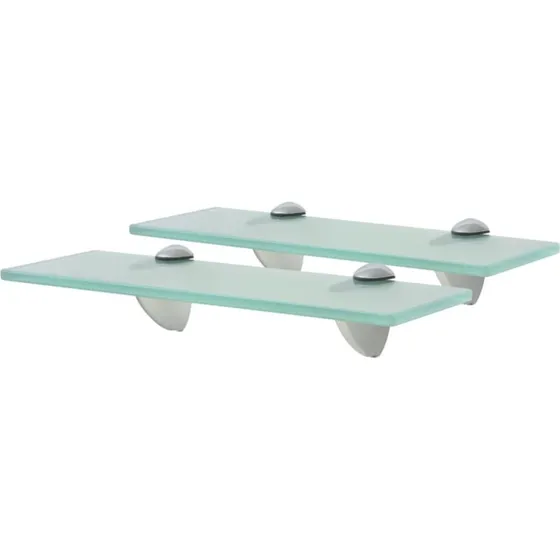 vidaXL svævehylde 2 stk. 30x20 cm 8 mm klart glas