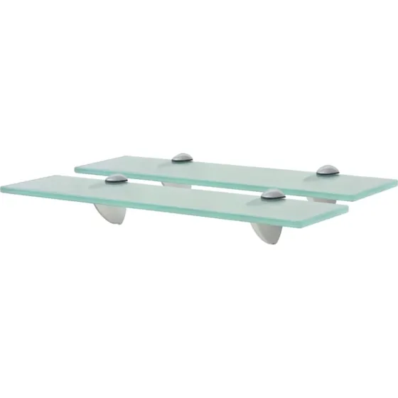 vidaXL svævehylder 2 stk. 40 x 20 cm, 8 mm klart glas