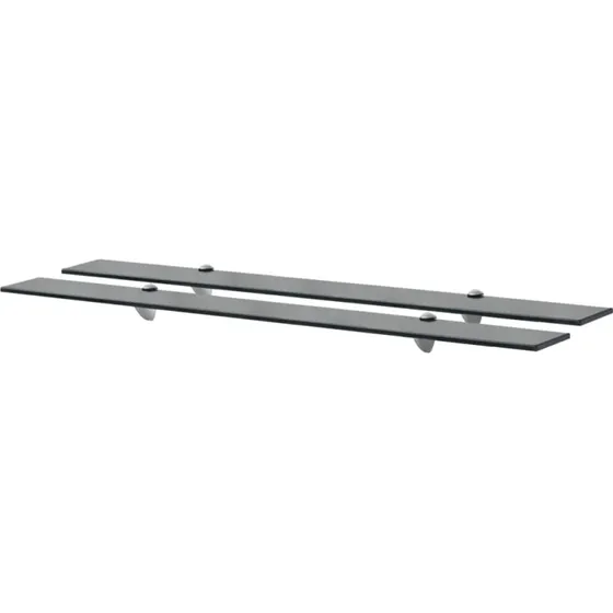 vidaXL svævehylde 2 stk. 100 x 20 cm 8 mm glas, sort