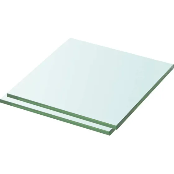 vidaXL 2 stk. hærdet glashylder 30 x 25 cm klar