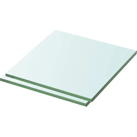 vidaXL Glashylder 2 stk 30x30 cm klar, hærdet glas 8 mm