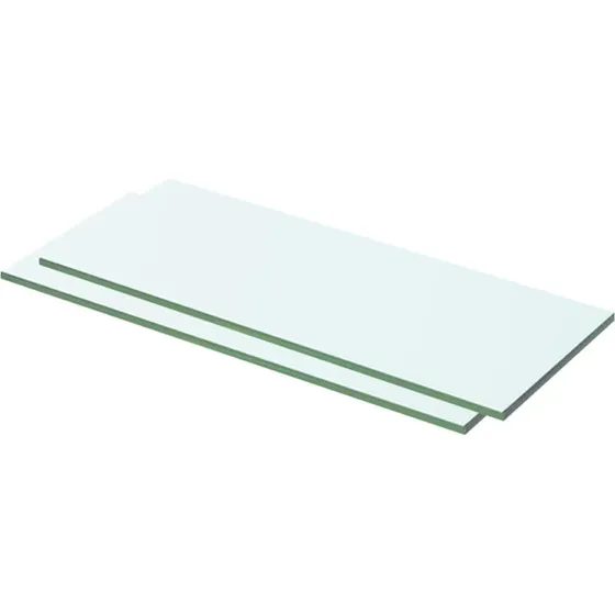 vidaXL 2 stk. glashylder 50 x 15 cm klar 8 mm