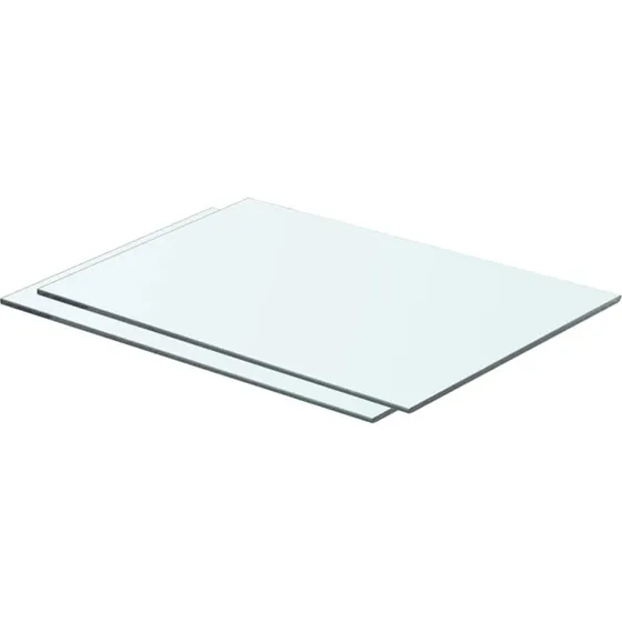 vidaXL glashylde 50x30 cm, 8 mm klar (2 stk)