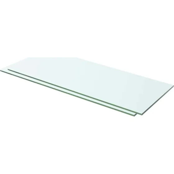 vidaXL Glashylder 2 stk 60x20 cm 8 mm klar