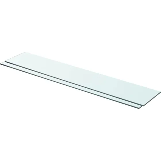 vidaXL Hylder 2 stk. glaspanel 80 x 15 cm klar (8 mm)