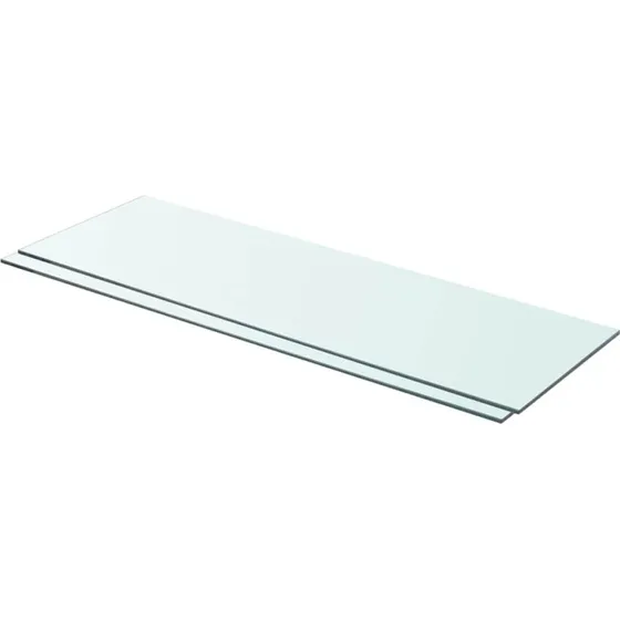 vidaXL glashylde 80 x 25 cm 8 mm 2 stk klar