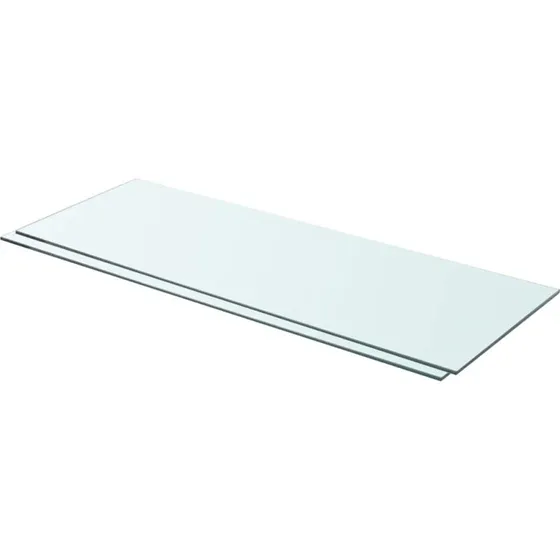 vidaXL 2 stk. hylder i hærdet glas 80 x 30 cm klar