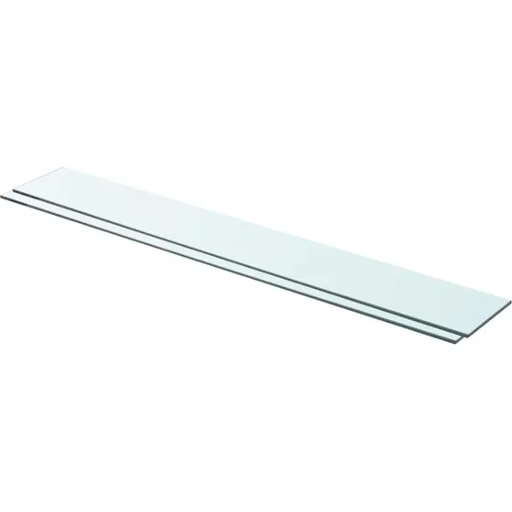 vidaXL 2 stk. hærdet glaspanel 90 x 12 cm klar