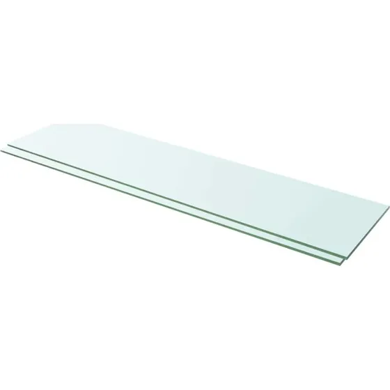 vidaXL Glashylder 2 stk. 100 x 25 cm klart hærdet glas