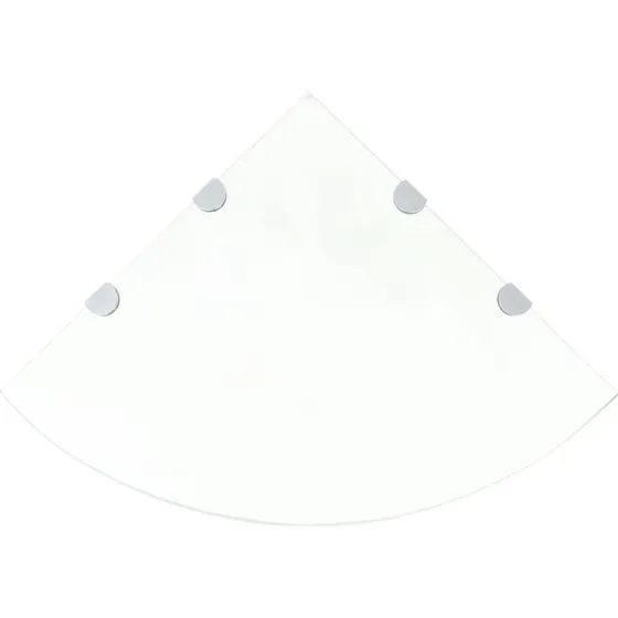 vidaXL Hjørnehylder 2 stk. 45x45 cm klar glas m. krombeslag
