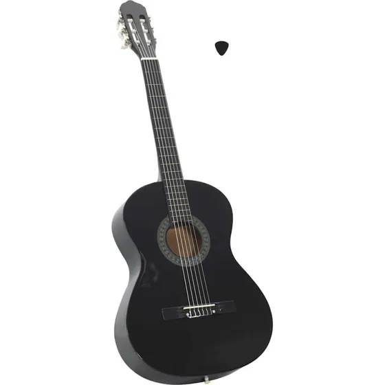 vidaXL klassisk guitar 4/4 (39") i lindetr - sort