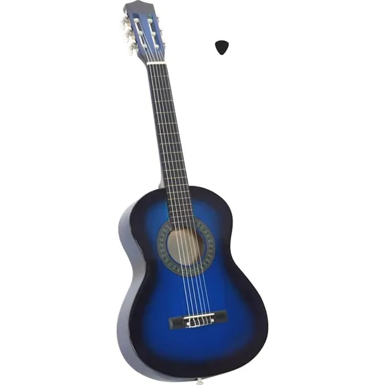 vidaXL klassisk 1/2 guitar 34" bl til begyndere