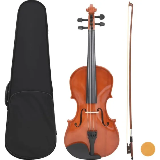 vidaXL violin 4/4 i mrkt tr  komplet startst med bue og hagesttte