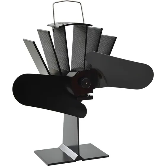 vidaXL varmedrevet ovnventilator 2-blade sort