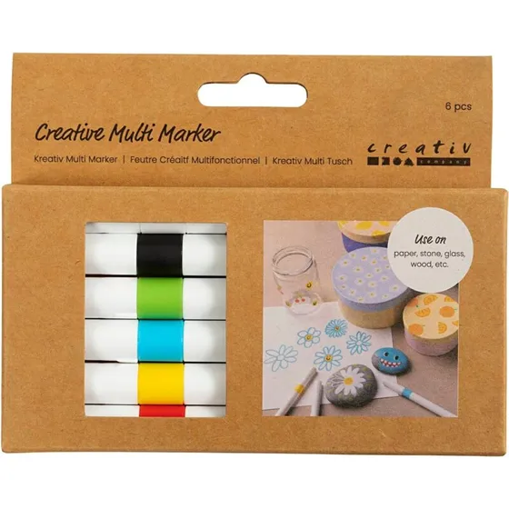 Multi-tusser 4 mm, 6 stk (assorterede farver)