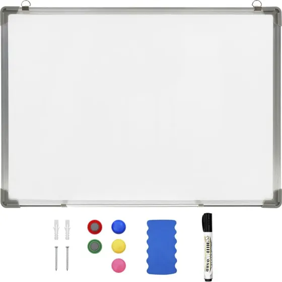vidaXL magnetisk whiteboard 90x60 cm hvid stl