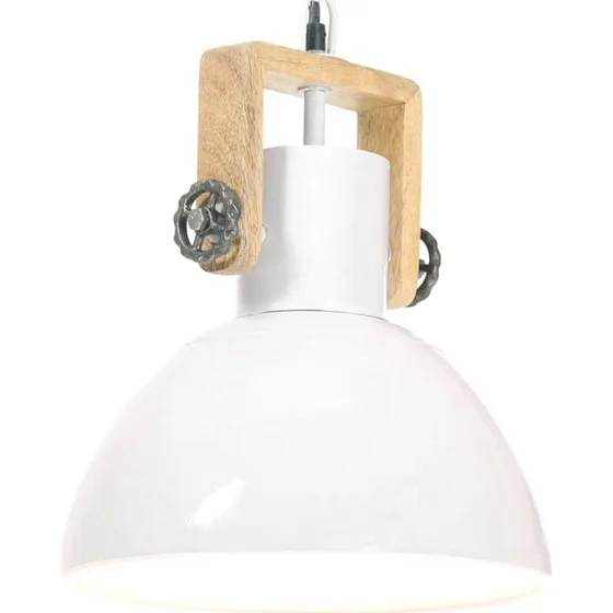 vidaXL industriel hængelampe 25 W Ø30 cm E27 hvid