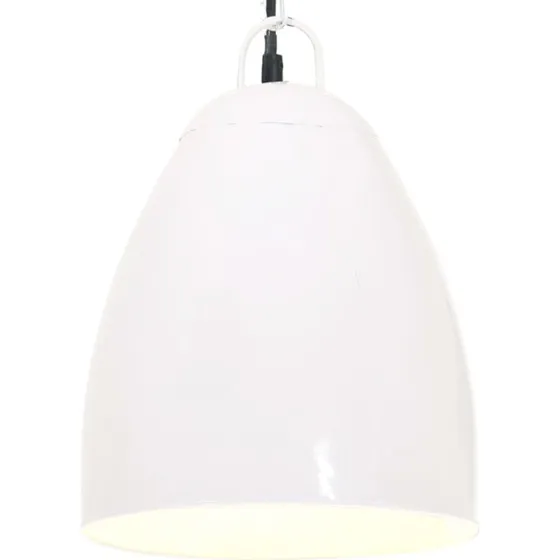 vidaXL industriel hængelampe rund Ø32 cm E27 25W hvid