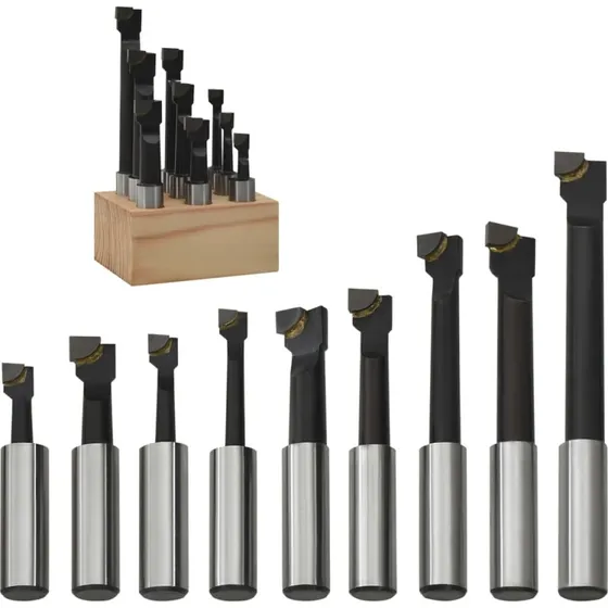 vidaXL udborestl 9 stk. 12 mm MT3-M12 med trblok