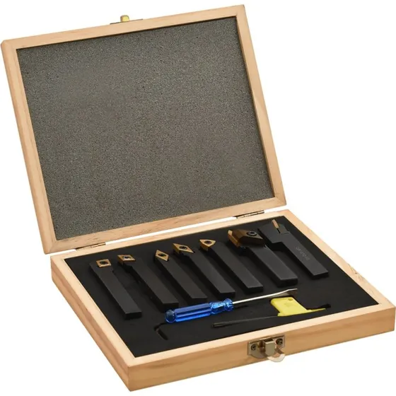 vidaXL drejevrktjsst 12 dele, 12x12 mm, 80 mm